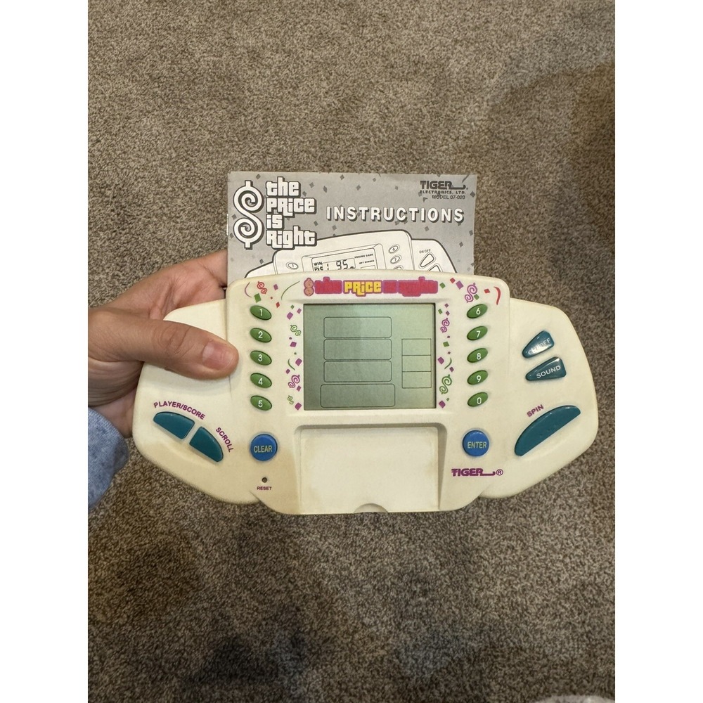 The Price Is Right Handheld Console Game Tiger Tested Cartridge and Manual 1998‎